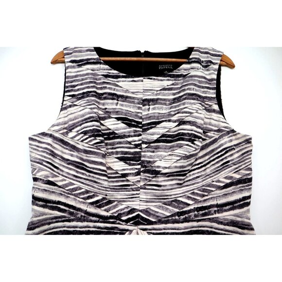 Adrianna Papell Sleeveless Geometric Textured Sheath Dress Size 16 Career Work - Picture 3 of 10